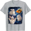 Bunny Chow Space Rabbit South Africa Food Curry Meme Funny T-Shirt in Heather Grey