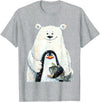 click here for better animal tees cute Polar bear and penguin bird fish lovers animal friends T-Shirt - Heather Grey