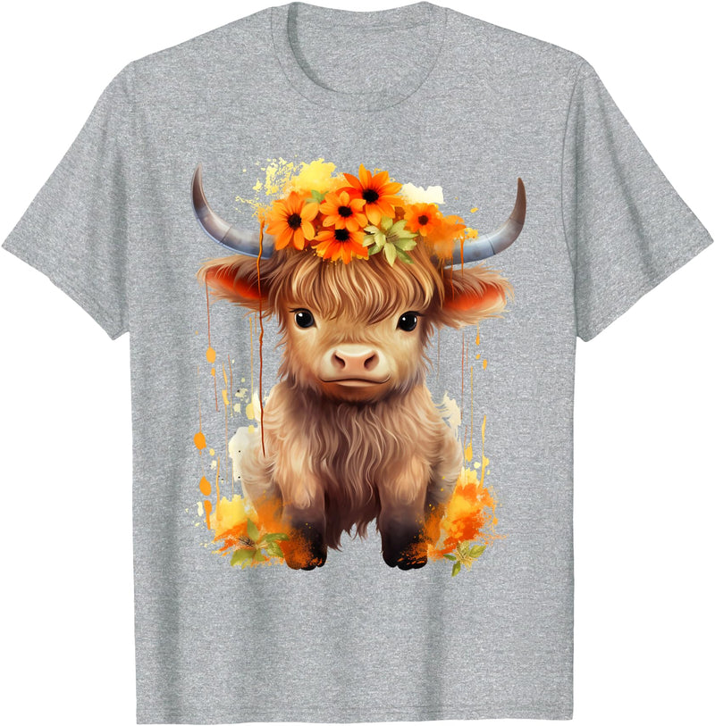 Western Shirts for Girls Men, Highland Cow Gifts Cow, Scottish Highland Cow, Western Wear, Highland Cow T-Shirt - Heather