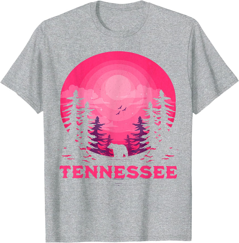 Smoky Mountains Tennessee Hike Outdoor Tennessee Bear Nature Outdoors T-Shirt - Heather Grey