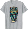 Cougars Gift For A Cougar Lover Mandala Art Cougars Cougar Mountain Lion Puma T-Shirt - Heather Grey