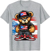 Hip Hop Teddy Bear for proud Puerto Ricans Cute Teddy Bear Puerto Rico Flag Boricua Puerto Rican T-Shirt - Heather Grey