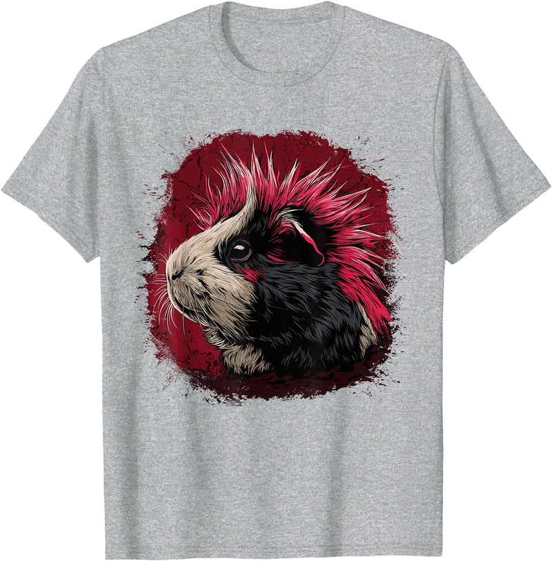 Guinea pig pet love Guinea Pig Punk T-Shirt - Heather Grey