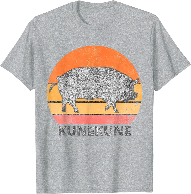 Pig Lover ApparelGIFTCo. Vintage Just A Girl Who Loves Kunekune Pig T-Shirt - Heather Grey