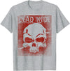 Scary Halloween Statement Costumes Dead Inside Skull scary Halloween T-Shirt - Heather Grey