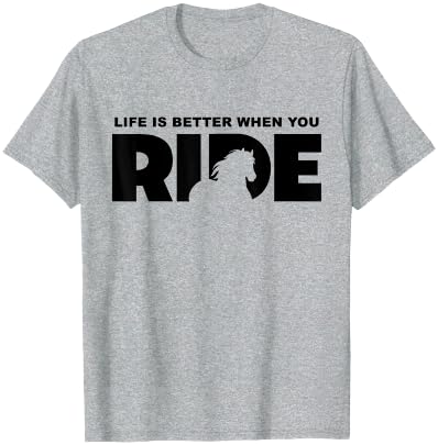 BASBO Horse Riding T-Shirt - Straight - Red Heather