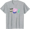 Peppa Pig HEE HEE! George Playing with Mr. Dinosaur T-Shirt - Heather Grey