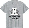 Homewise Shopper Great Aunt My Great Aunt Loves Me Bear T-Shirt - Heather Grey