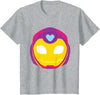 Marvel Iron Man and His Awesome Friends Ironheart Big Face T-Shirt - Heather Grey