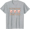 Pigs lover Birthday Gifts Toddler I'm This Many Pigs Old - 3rd Birthday Pig 3 Years Old Bday T-Shirt - Heather Grey