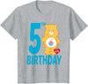 Care Bears Birthday Bear Celebrates A 5th Birthday T-Shirt - Heather Grey