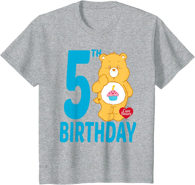 Care Bears Birthday Bear Celebrates A 5th Birthday T-Shirt - Heather Grey