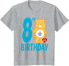 Care Bears Birthday Bear Celebrates A 8th Birthday T-Shirt - Heather Grey