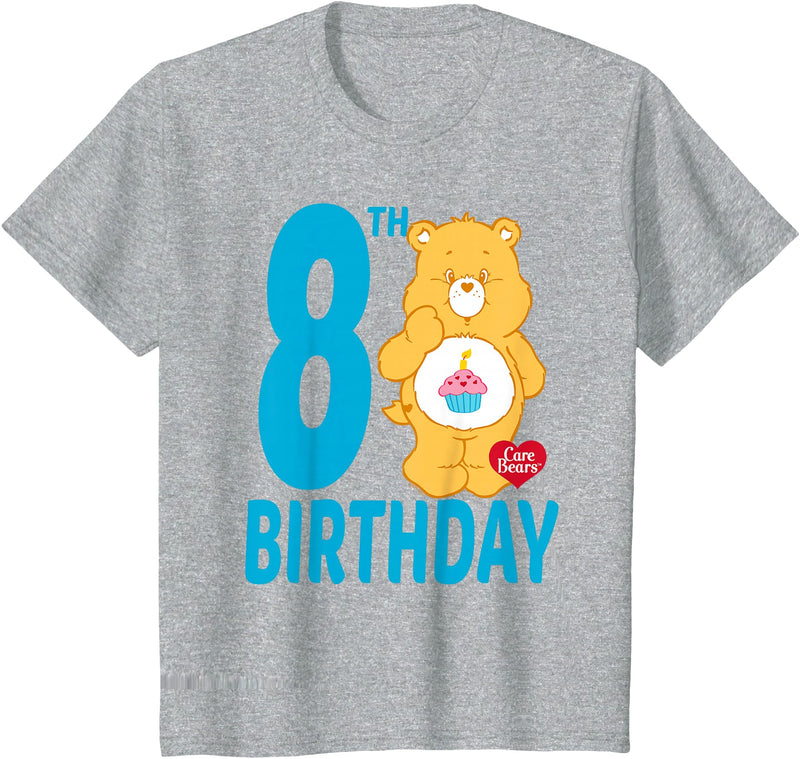 Care Bears Birthday Bear Celebrates A 8th Birthday T-Shirt - Heather Grey