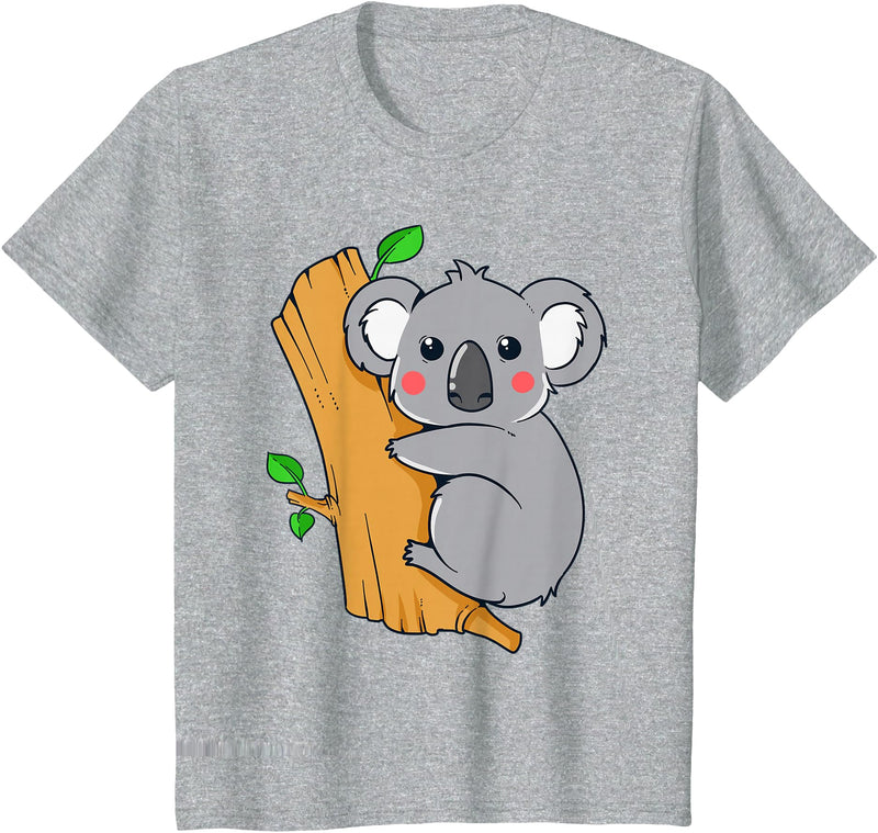 Charm's Children Clothing Cute Koala Bear T Shirt for Children | Kids Koala Bear Shirt T-Shirt - Heather Grey