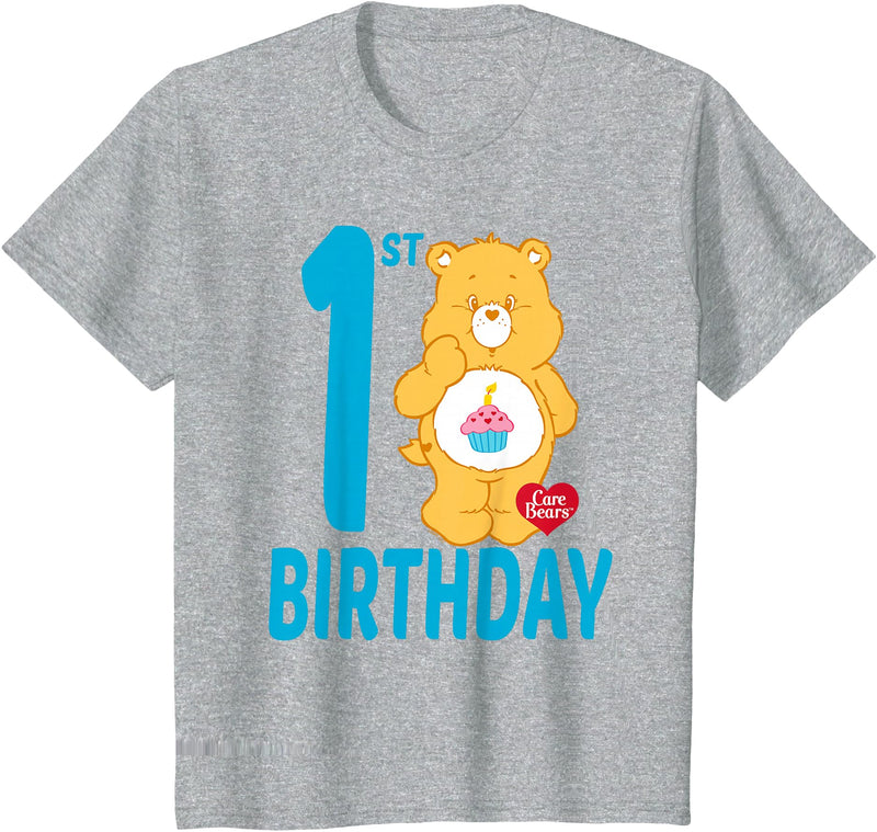 Care Bears Birthday Bear Celebrates A 1st Birthday T-Shirt - Heather Grey