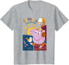 Peppa Pig Good Day Sunshine Colorful Nature Portrait T-Shirt - Heather Grey