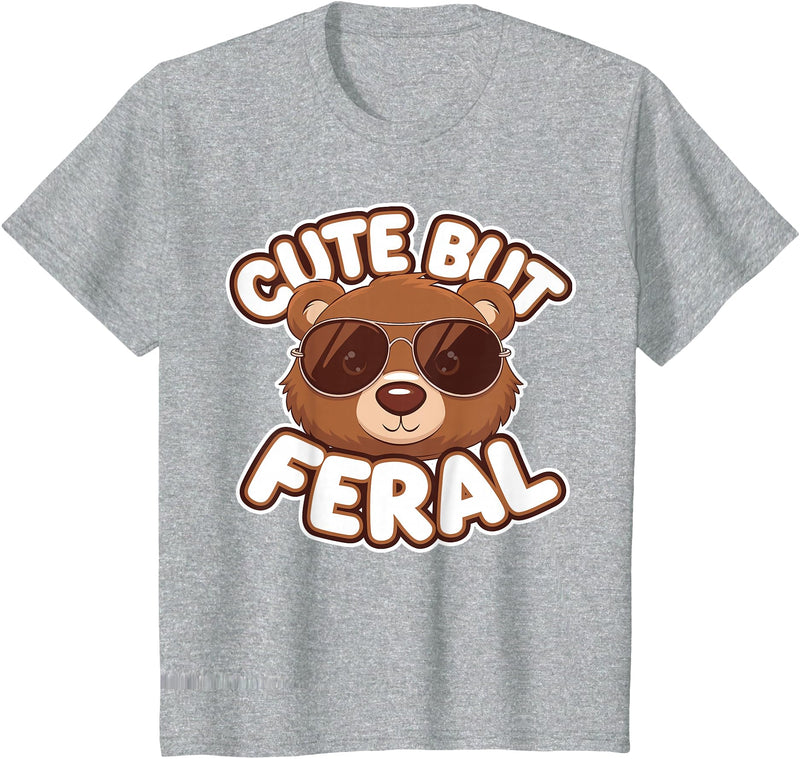 Kids Brown Bears Shirts Cute Brown Bear Kids T-Shirt - Heather Grey