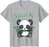 Girls Panda Birthday Tee Shirts Co. Panda 8th Birthday T Shirt Girls Gift Birthday Outfit Age 8 T-Shirt - Heather Grey