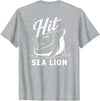 Sea Lion Trend (On Back) Hit The Sea Lion Funny Sealion Dance Trend T-Shirt - Heather Grey