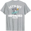SALTY JOES Salty Joe's - Let's Get Hammered Lightweight, Graphic T-Shirt - size chart
